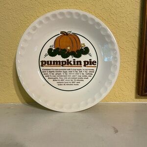 Pumpkin Pie Recipe Plate